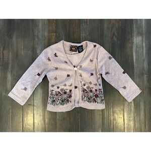 Route 66 Girls Floral Butterfly Cardigan